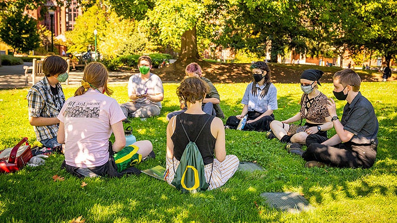 Students at the 2021 Week of Welcome