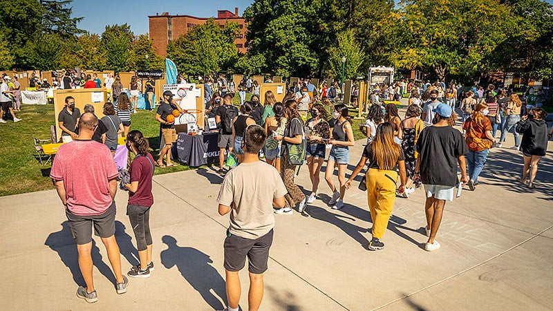 Students at the 2021 Week of Welcome