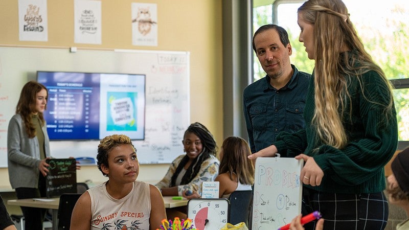 Clinical professor Kalani Makanui with students