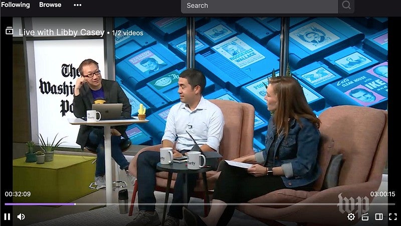 The Washington Post's Twitch website