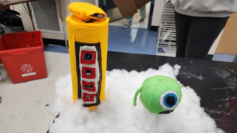 A Monsters, Inc. 'screamometer' made by a student