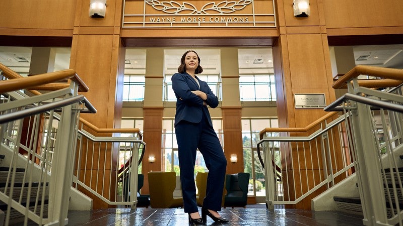 Recent law graduate Haley Cook at the UO School of Law