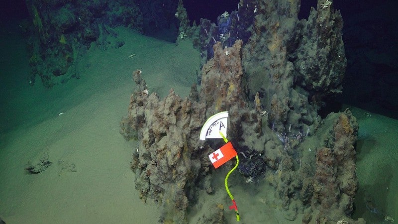Volcanic ash on the seafloor