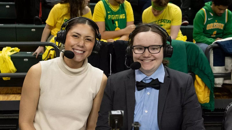 Two broadcasters for UO women's basketball