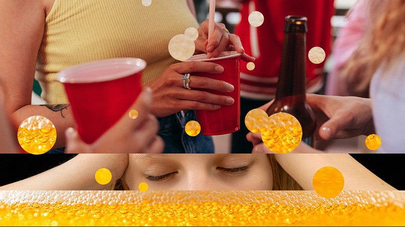 People holding drinks