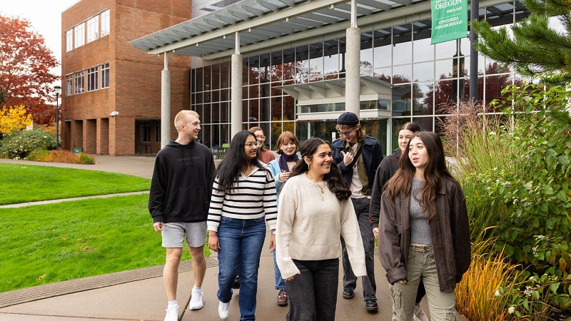 Ballmer Institute students on the UO Portland campus