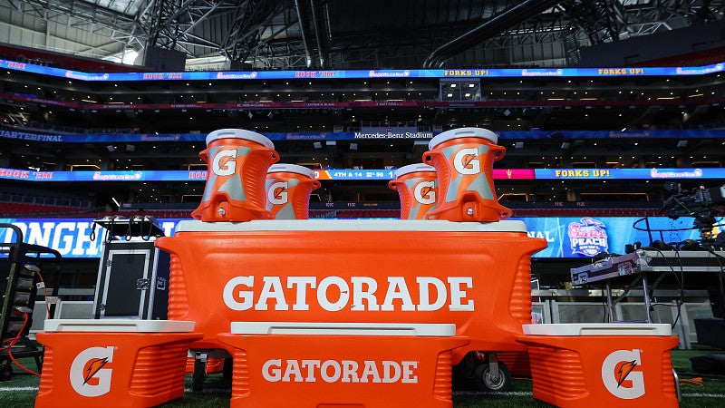 Gatorade coolers at a sports event