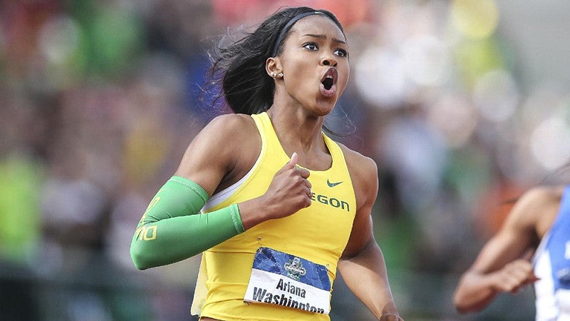 Ariana Washington won both the 100m and 200m at the 2016 NCAA Championships