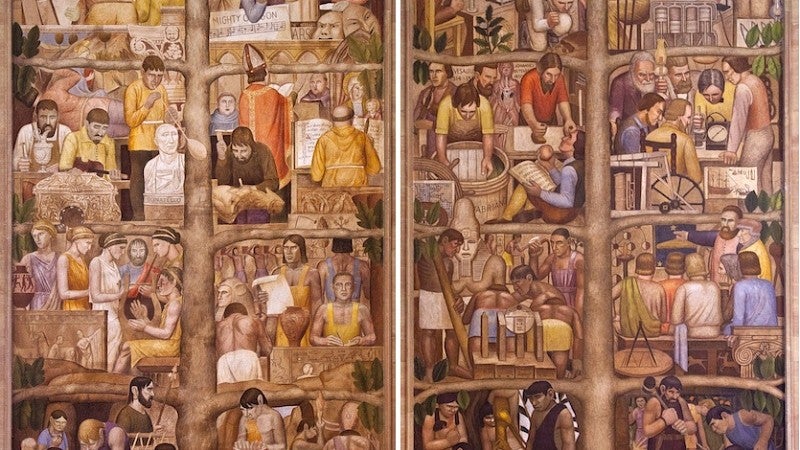 Knight Library murals