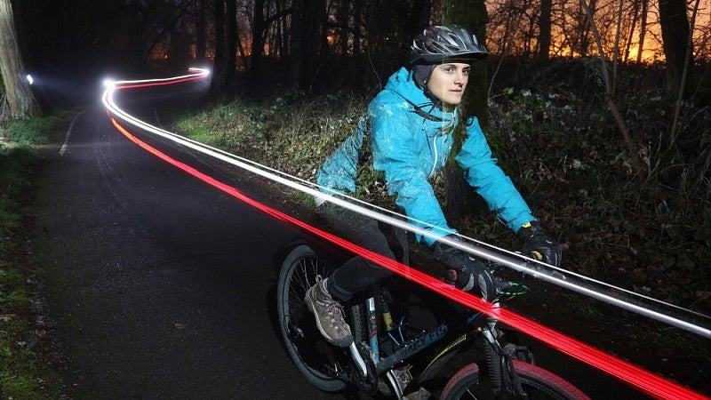 Woman on bike