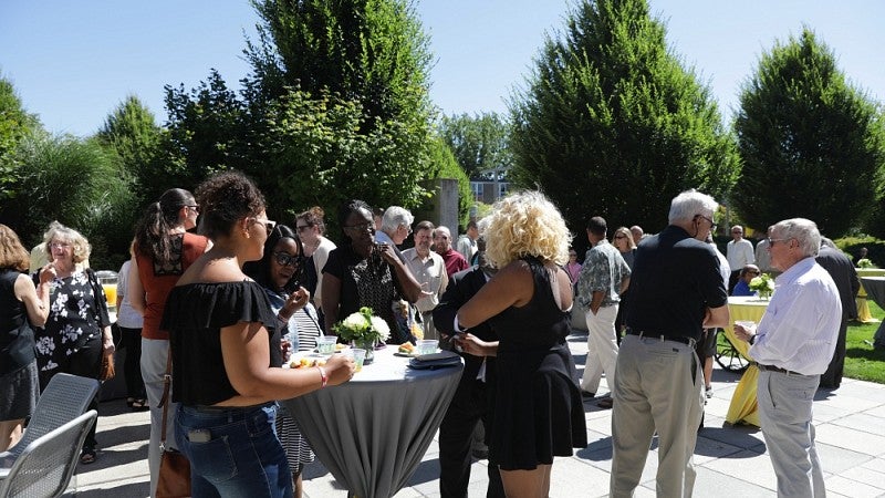 A reception after the naming ceremony.