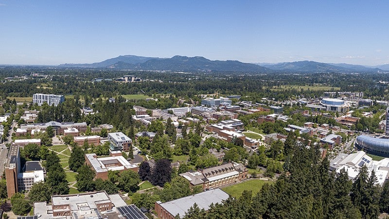 Aerial view of campus