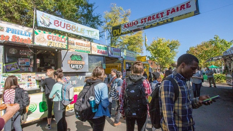 Activity at a past ASUO Street Faire