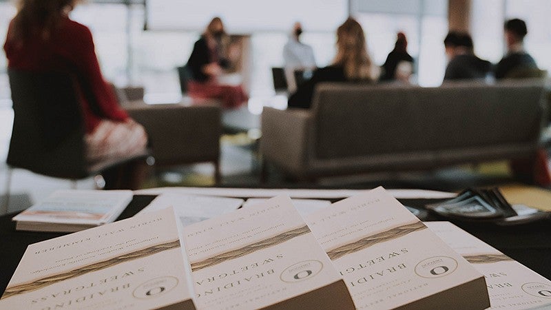 Books laid out on table