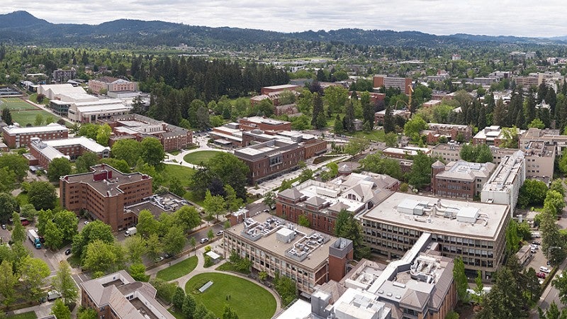 Aerial view of campus