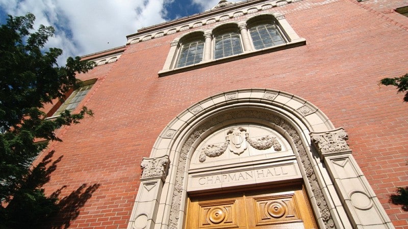 A view of Chapman Hall, home of the Clark Honors College.