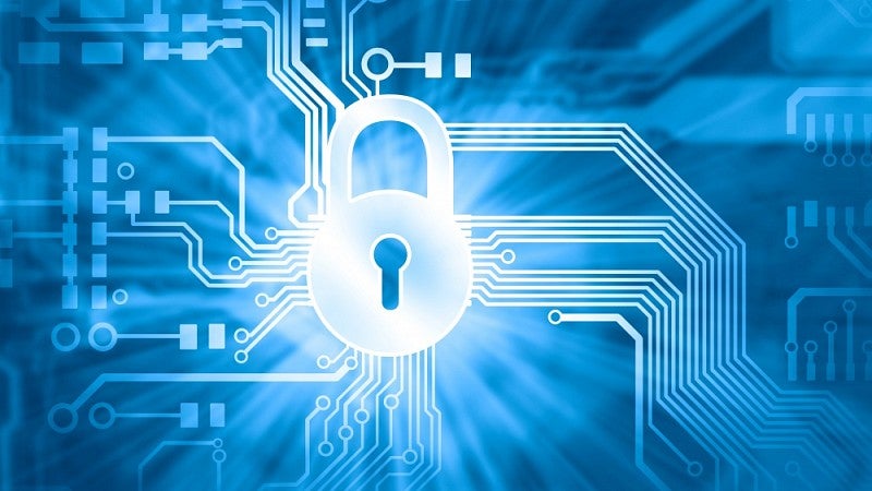 Illustration of lock on a circuit board