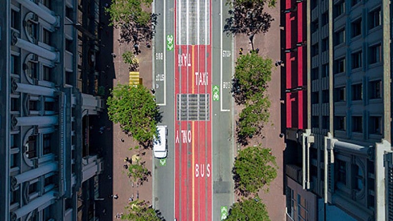 City street from above