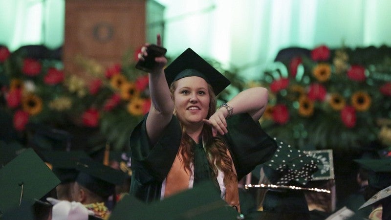 Scene from 2016 commencement ceremony