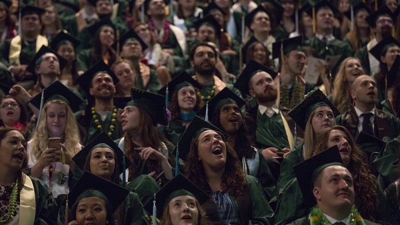 The main commencement ceremony