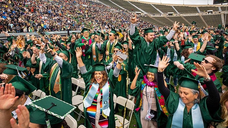 Commencement scene