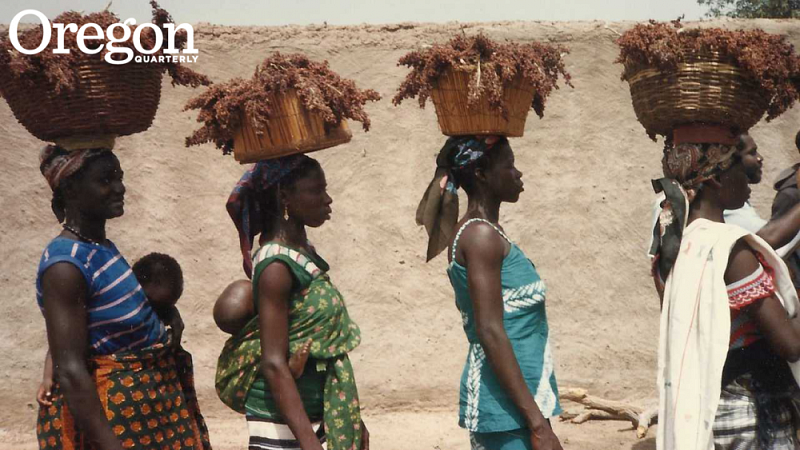 Women hauling millet in Burkina Faso. Photograph by Catherine Boucher
