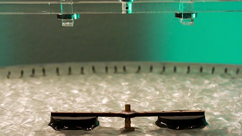 Close up view of the device used in the research