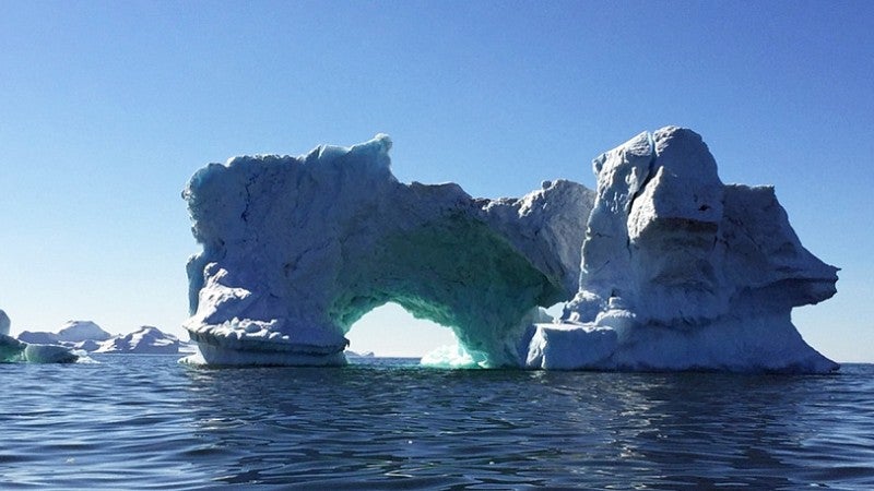 Large iceberg off the Greenland Coast (Photo by Rosemary Camozzi)