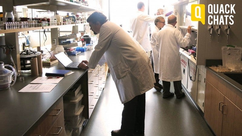 Darren Johnson in his lab