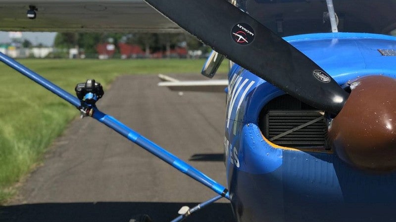 Small plane used to photograph burn area