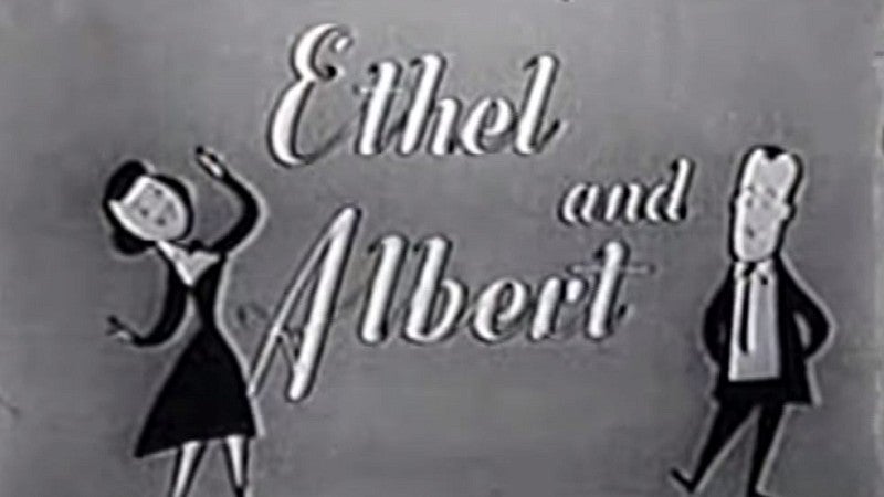 Still from opening animation credit montage of "Ethel and Albert" 