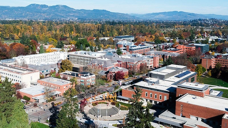 Aerial view of campus