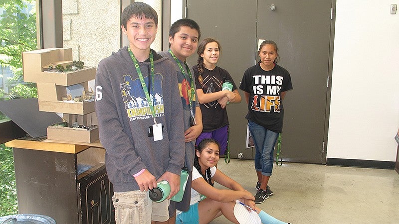 Students visiting UO for folk life field school