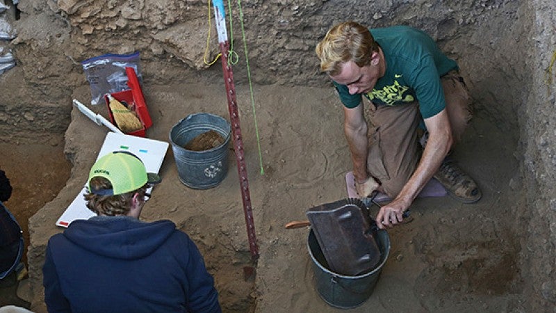 An archaeological dig at Oregon's Fort Rock