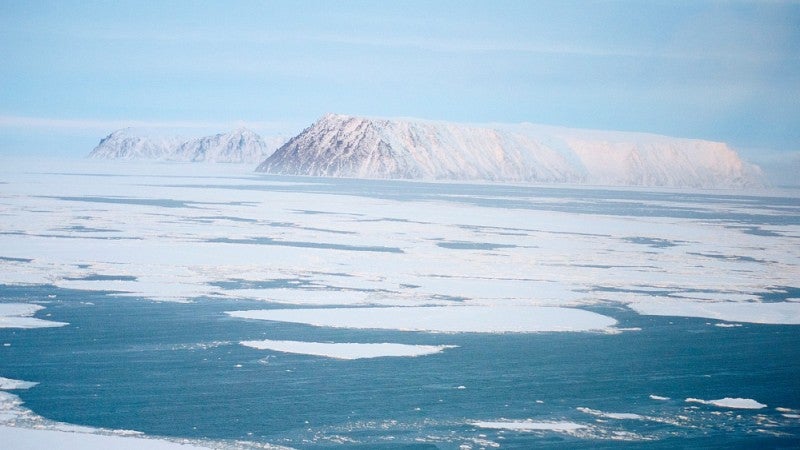 Melting sea ice in Alaska (Photo: Meghan Sigvanna Topkok)
