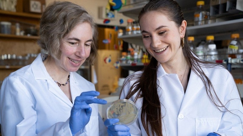 Karen Guillemin with student Lila Kaye