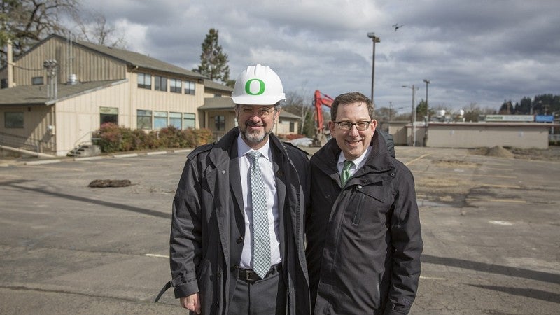 Patrick Phillips and President Michael Schill