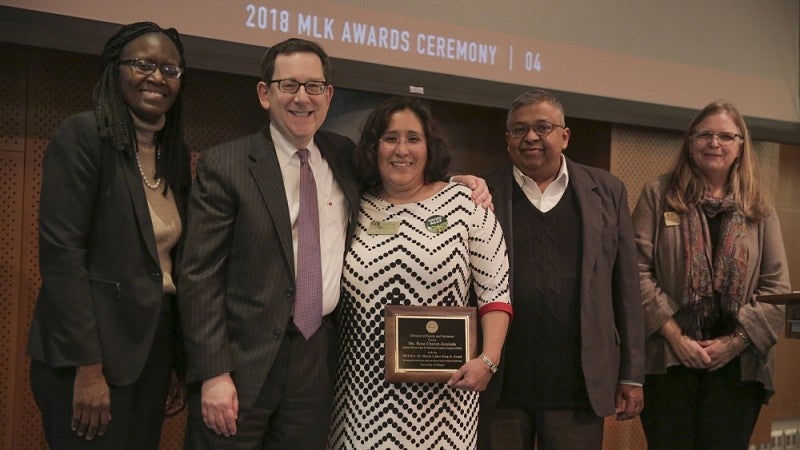 Award winner Rosa Chavez (center)