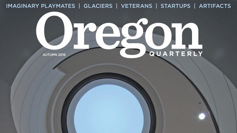 Top half of the cover of Oregon Quarterly fall 2016 issue