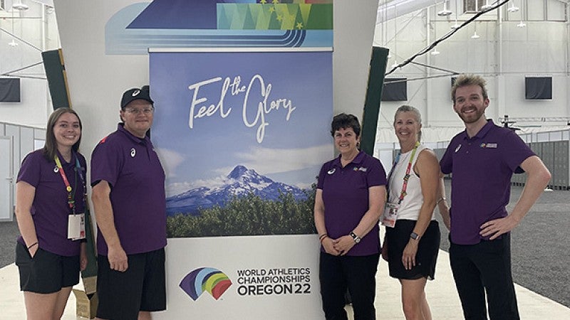 Members of the WCH Oregon22 media operations team.