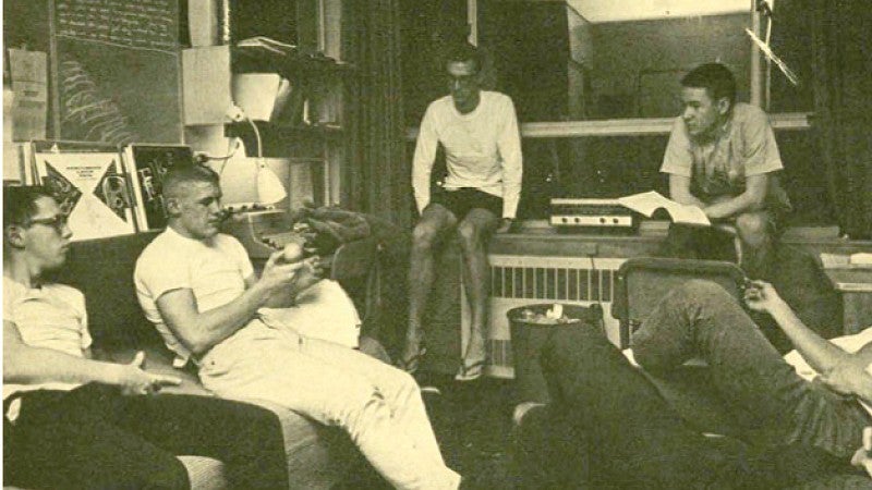 1960s late-night "bull session"