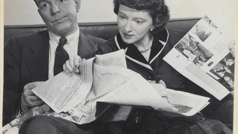 Peg Lynch and co-star Alan Bunce