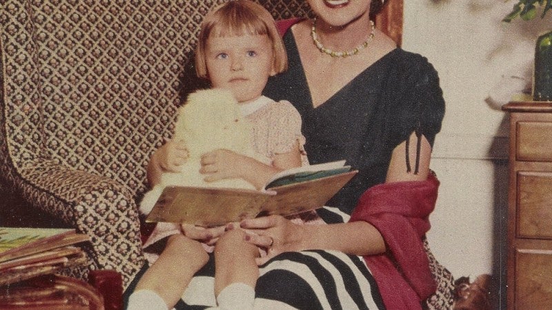 Peg Lynch pictured with daughter Elise Astrid in TV Guide