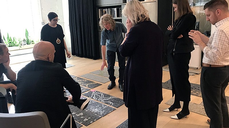 Richard Taylor, a UO physics professor, explains the science behind the fractal carpet