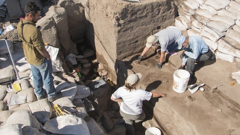 Excavation at Rimrock Draw