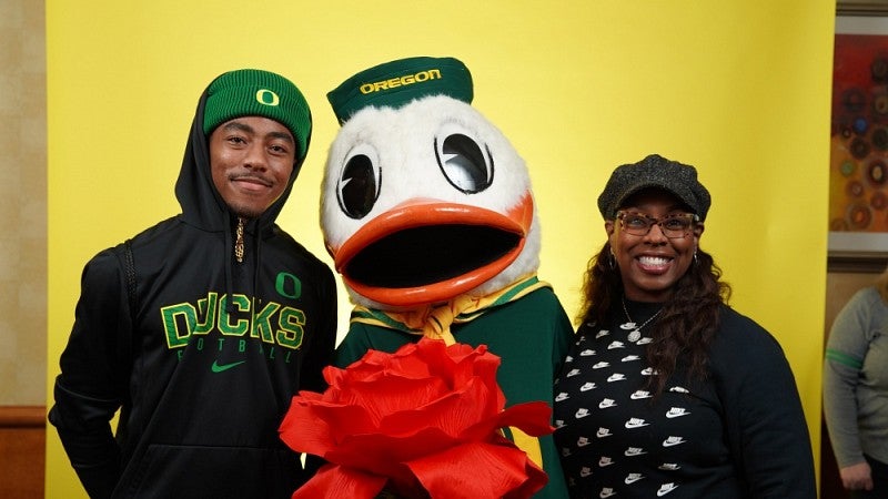 Posing with the Duck
