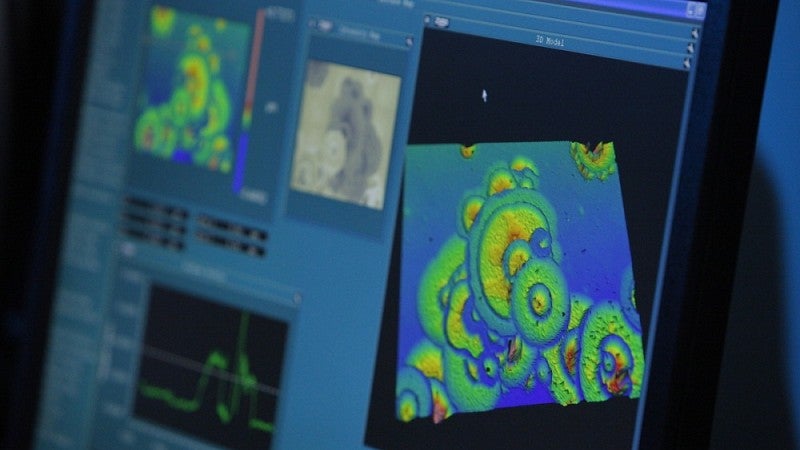 Computer screens in a lab