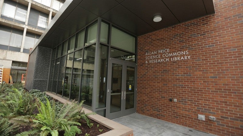 Main entrance to the Price Science Library