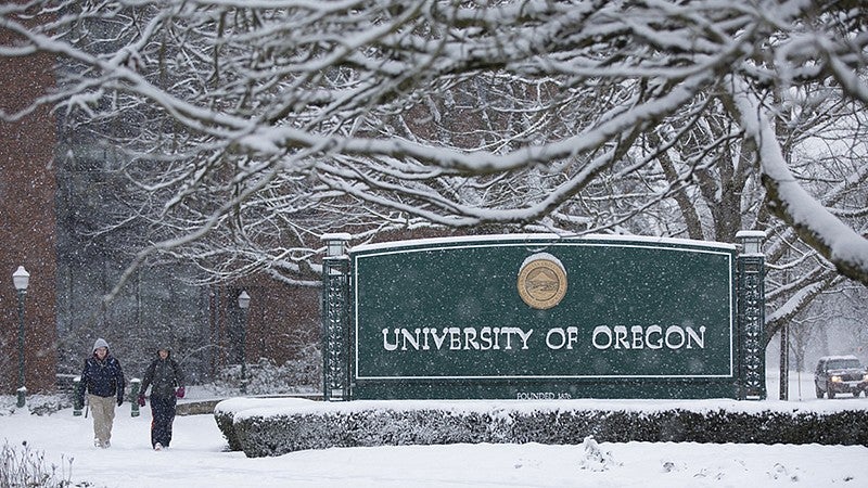 Snow on campus