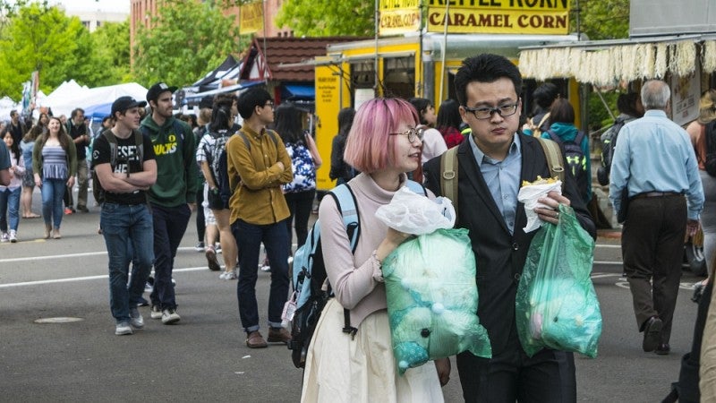 Street fair scene